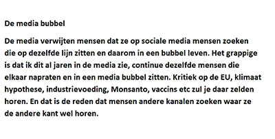 de media bubbel