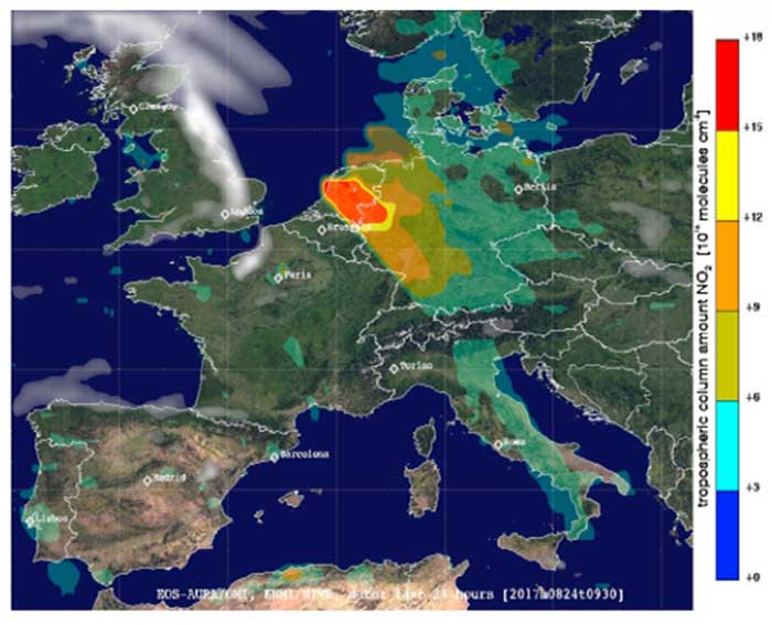 schone lucht Europa op 24-08-2017