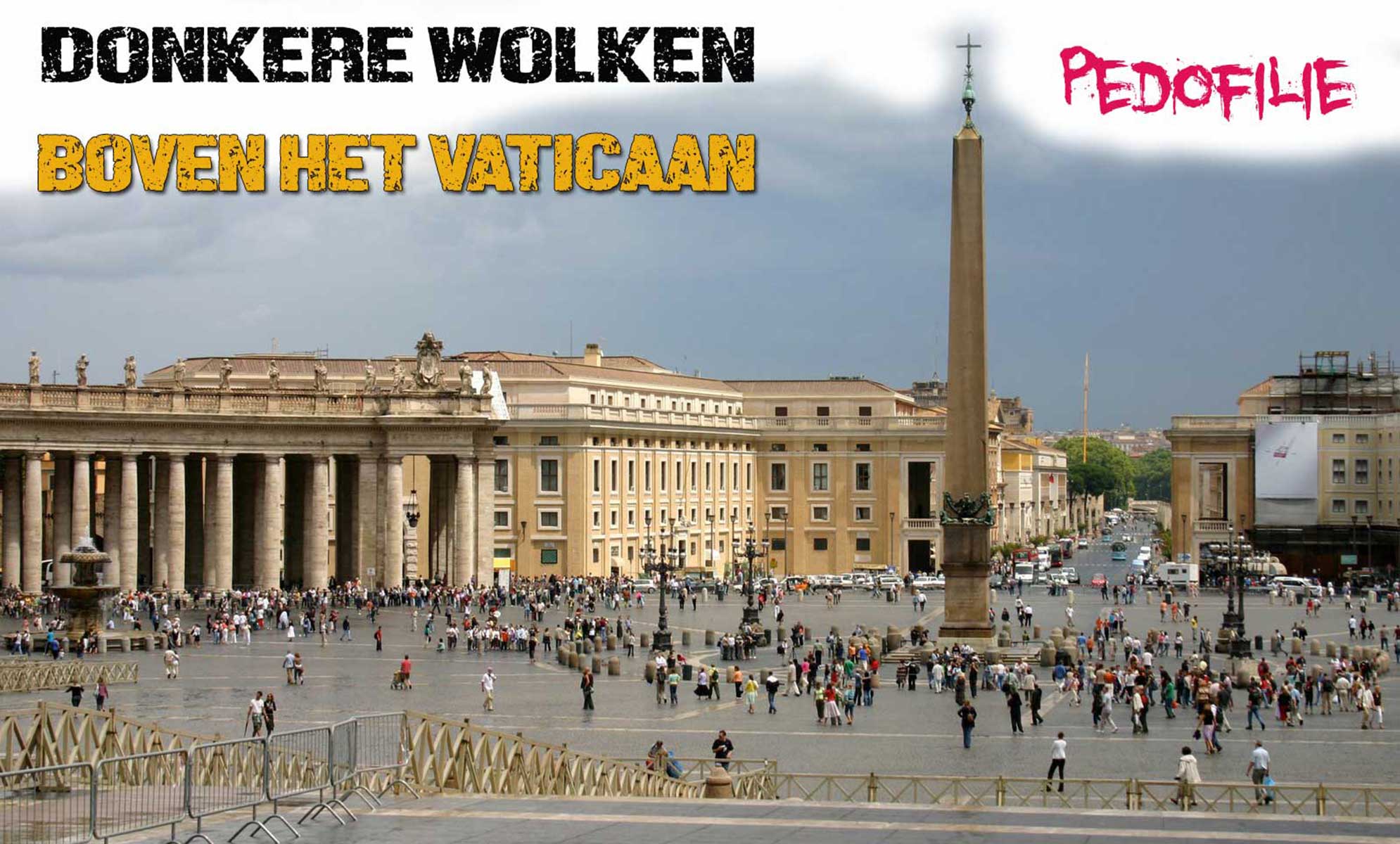 donkere wolken boven het vaticaan