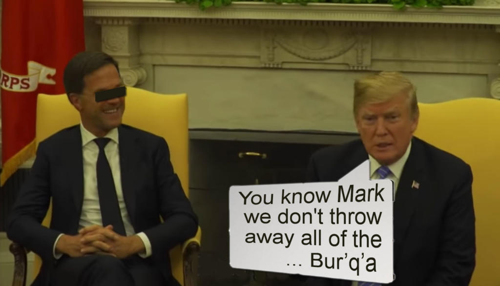 Mark Rutte en Donald Trump